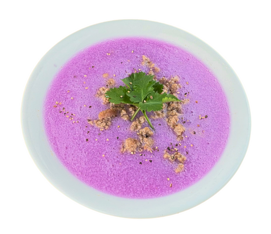 Canh Khoai Mỡ Thịt Bằm (Purple Yam and Pork Mince Soup)