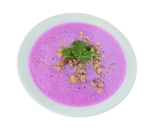 Cơm Canh Khoai Mỡ Thịt Bằm (Rice with Purple Yam and Pork Mince Soup)
