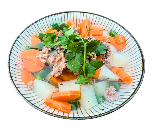 Canh Rau Củ Thịt Bắm (Vegetable and Pork Mince Soup)