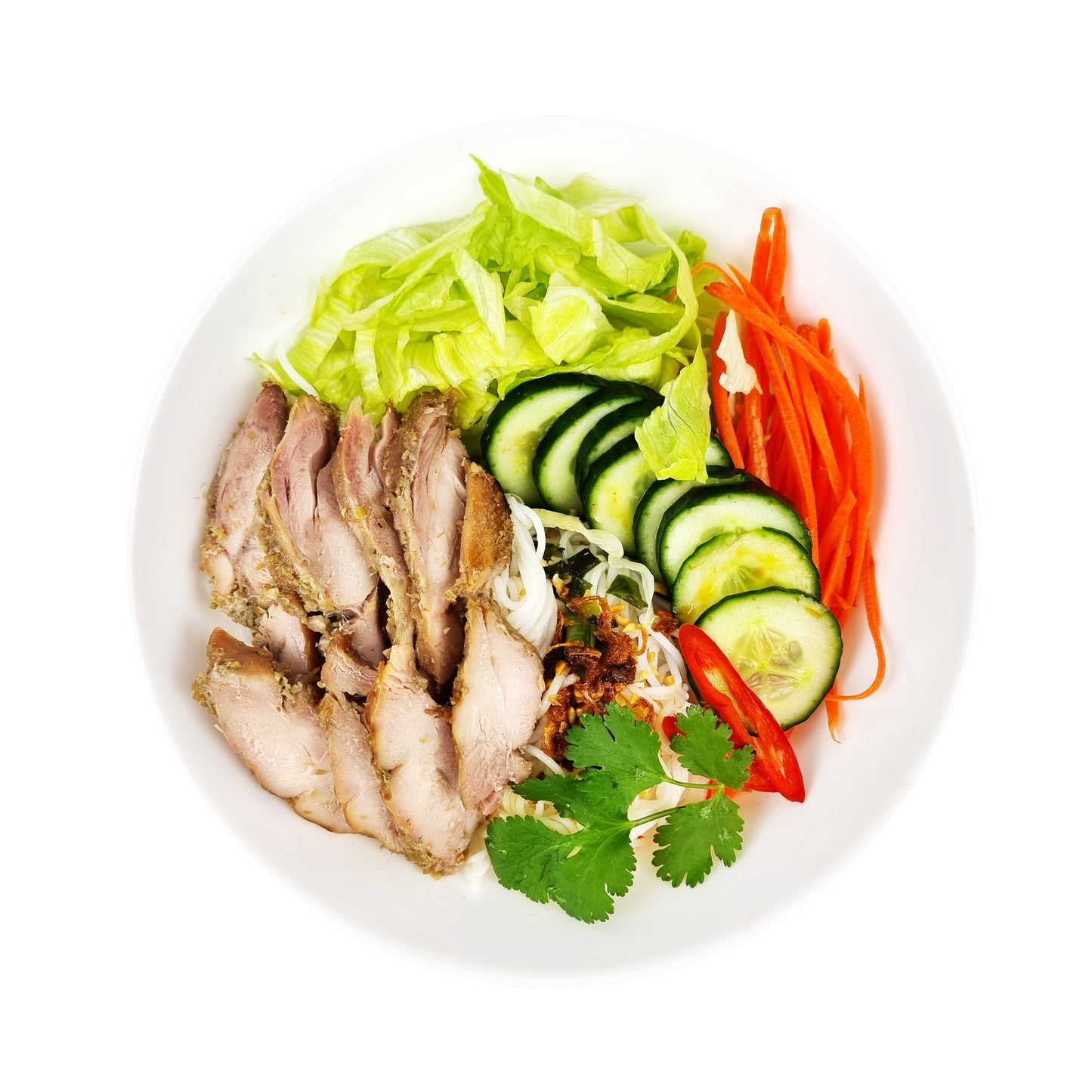 Bún Gà Nướng (Vermicelli Noodle Salad With BBQ Chicken)