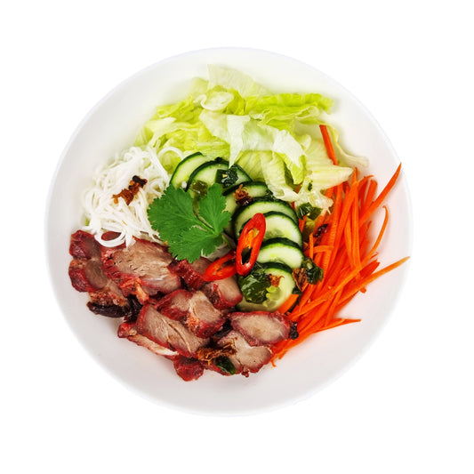 Bún Thịt Heo Xá Xíu (Vermicelli Noodle Salad With BBQ Pork)