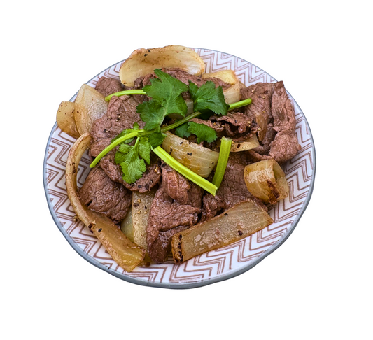 Cơm Bò Xào Hành Tây (Stir-fried Beef & Onion on Rice)