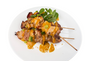 Cơm Gà Xiên Nướng sốt Sa Tế (Satay Chicken Skewers with Rice) - 2pcs