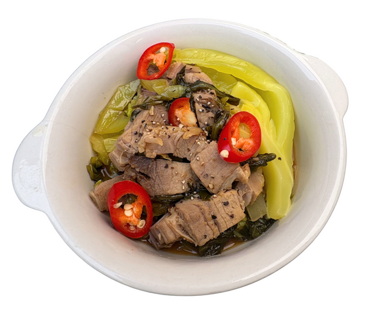 Cơm Thịt Heo Xào Cải Chua (Stir-fried Pork & Pickled Cabbage with Rice)